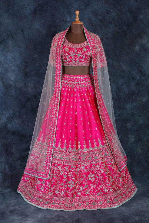 bright pink lehenga